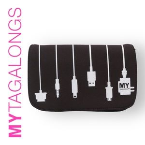 My Tagalongs Charger and Cord Case Travel Storage Pouch Bag Black
